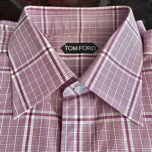 Tom Ford Men’s Dress Shirt Made in ITALY  Size: 40 / 15 3/4 (orchid/white)